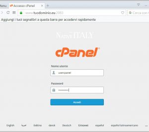 Guide cPanel – Come accedere al pannello di controllo