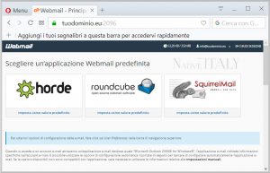 Guide cPanel - Webmail: accedere con Horde, RoundCube e SquirrelMail