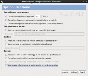 Guide Linux – Configurazione posta con Evolution