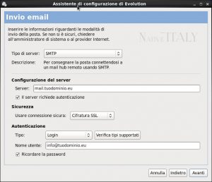 Guide Linux – Configurazione posta con Evolution