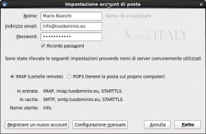 Guide Linux – Configurazione posta con Thunderbird