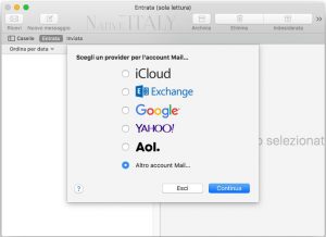 Guide Mac – Configurazione posta con Mac OS X Mail