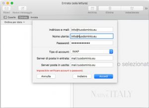 Guide Mac – Configurazione posta con Mac OS X Mail