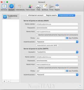 Guide Mac – Configurazione posta con Mac OS X Mail