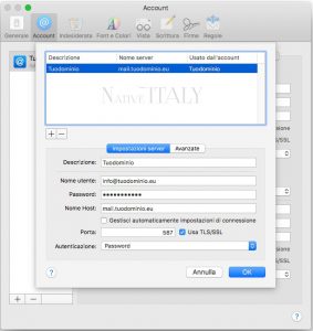 Guide Mac – Configurazione posta con Mac OS X Mail
