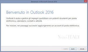 Guide Windows – Configurazione posta con Outlook 2016