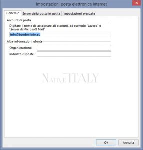 Guide Windows – Configurazione posta con Outlook 2016