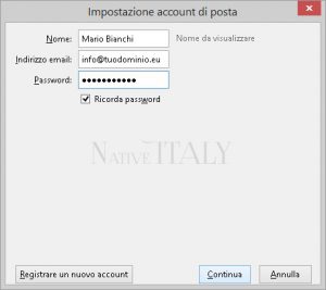 Guide Windows - Configurazione Thunderbird